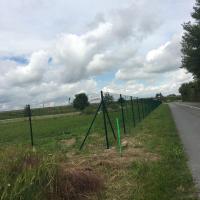 Clôture soudée sur poteaux ronds